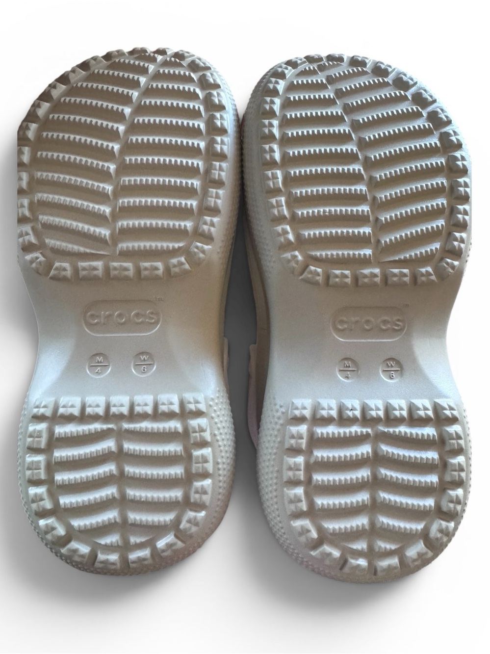 Crocs Classic Stacked Platform Clog Chalk Bone White M4/W6 NWT Elevated Clogs - Picture 4 of 11